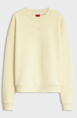 Logo-trim sweatshirt, Light Yellow