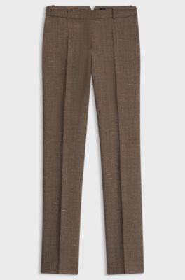 Straight-leg wool trousers, Brown