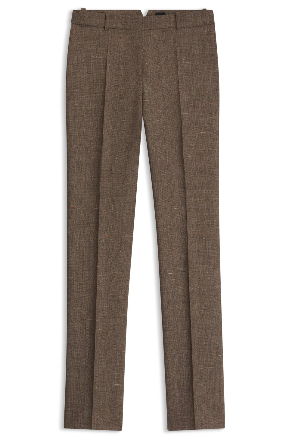 Straight-leg wool trousers