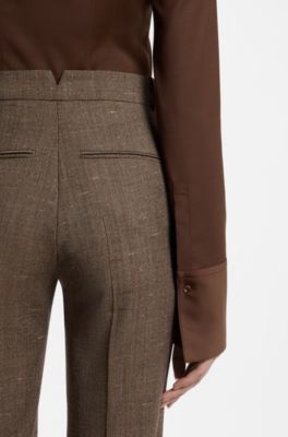 Straight-leg wool trousers, Brown