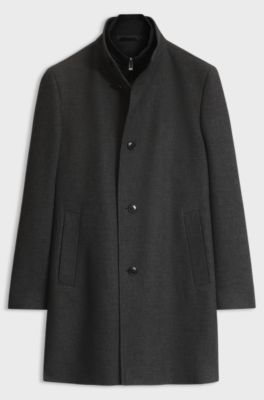 Slim-fit coat, Silver