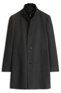 Slim-fit coat, Silver