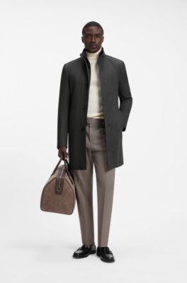 Slim-fit coat, Silver