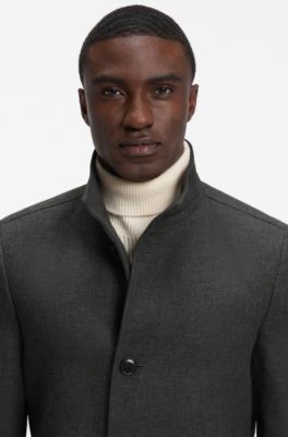 Slim-fit coat, Silver