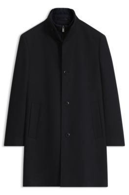 Slim-fit coat, Dark Blue