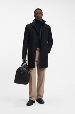 Slim-fit coat, Dark Blue