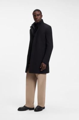 Slim-fit coat, Dark Blue