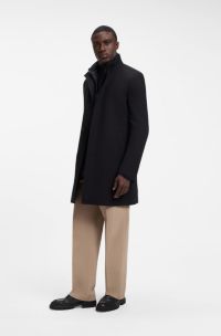 Slim-Fit Mantel, Dunkelblau