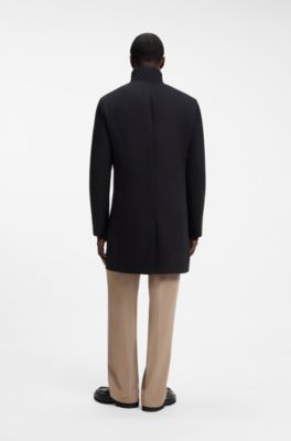 Slim-fit coat, Dark Blue