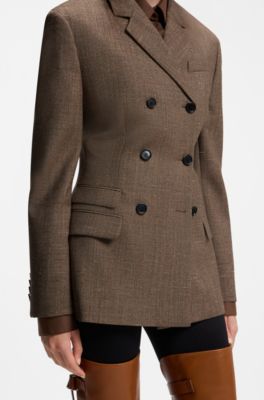 Blazer in lana, Marrone
