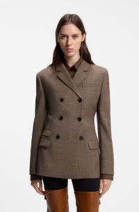 Blazer van wol, Bruin