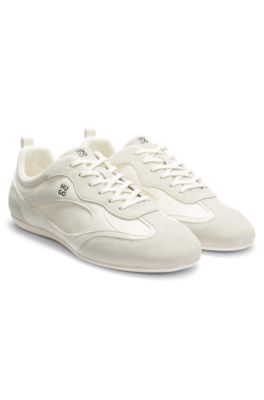 Mixed-material trainers, Natural