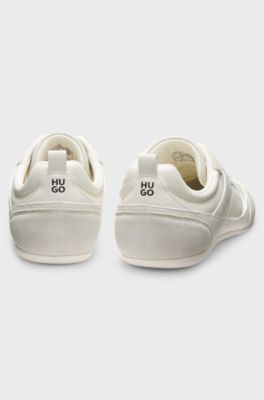 Mixed-material trainers, Natural