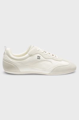 Mixed-material trainers, Natural