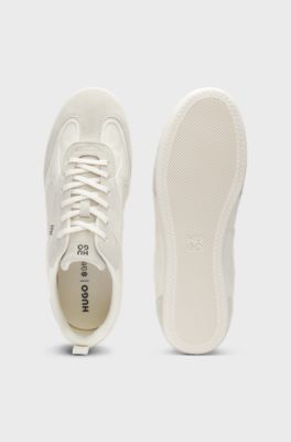 Mixed-material trainers, Natural