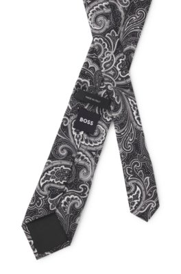 Boss Silk tie with all-over print slipsar herr – bild 3