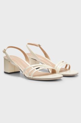 Leather sandals, Natural