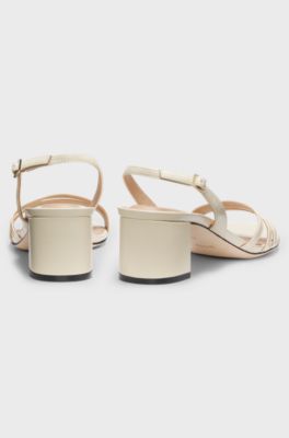 Leather sandals, Natural