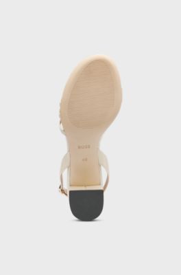 Leather sandals, Natural