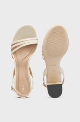 Leather sandals, Natural