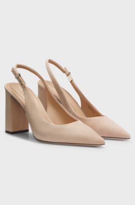 Slingback leather pumps, Light Pink