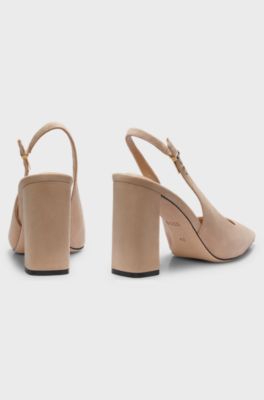 Slingback leather pumps, Light Pink