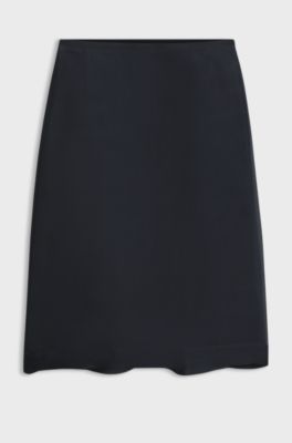 Double-layer silk skirt, Dark Blue