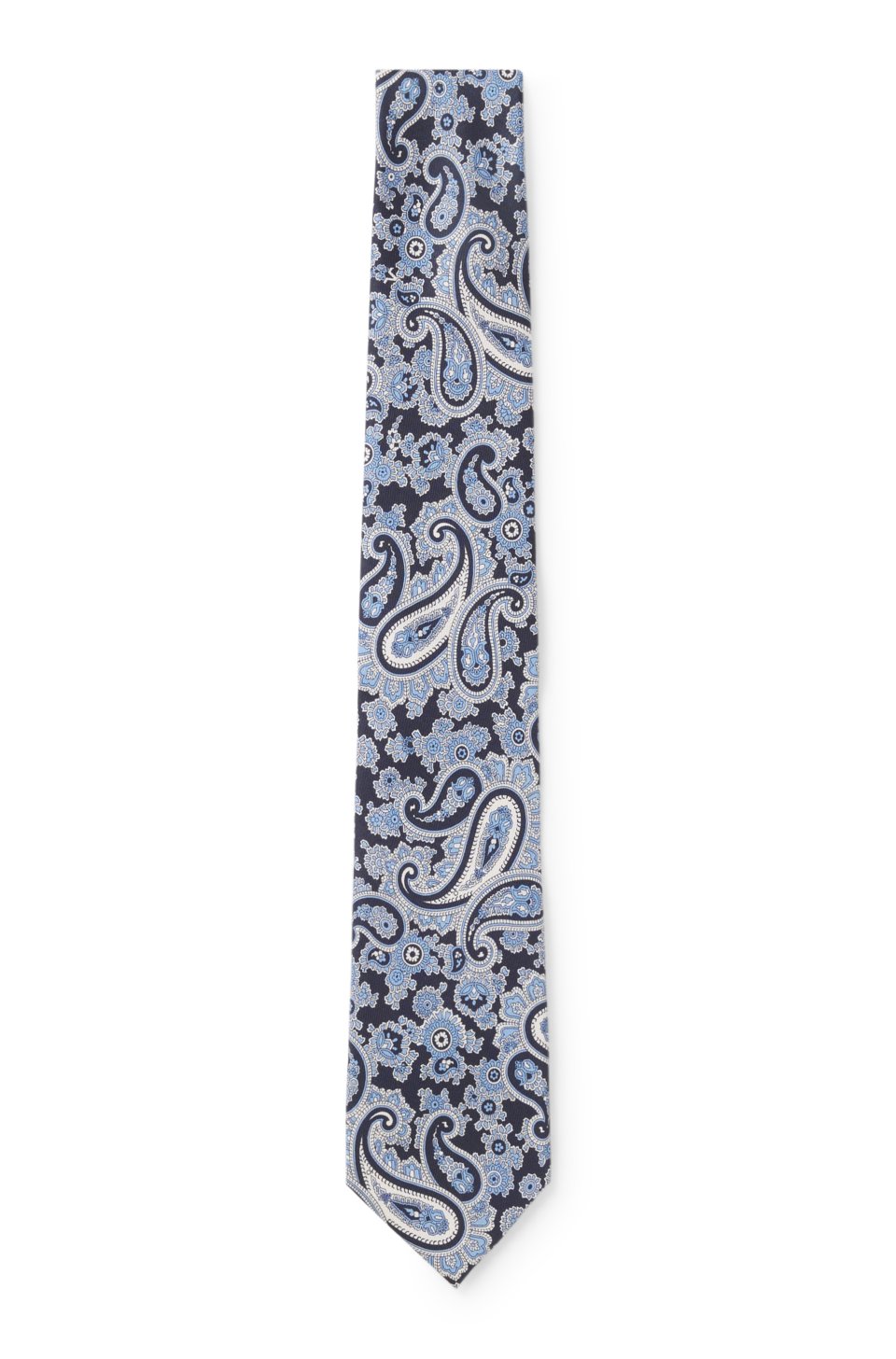 Pure-silk tie with paisley print
