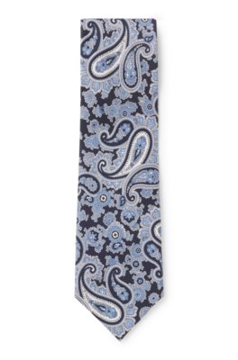 Boss Pure-silk tie with paisley print slipsar herr – bild 3