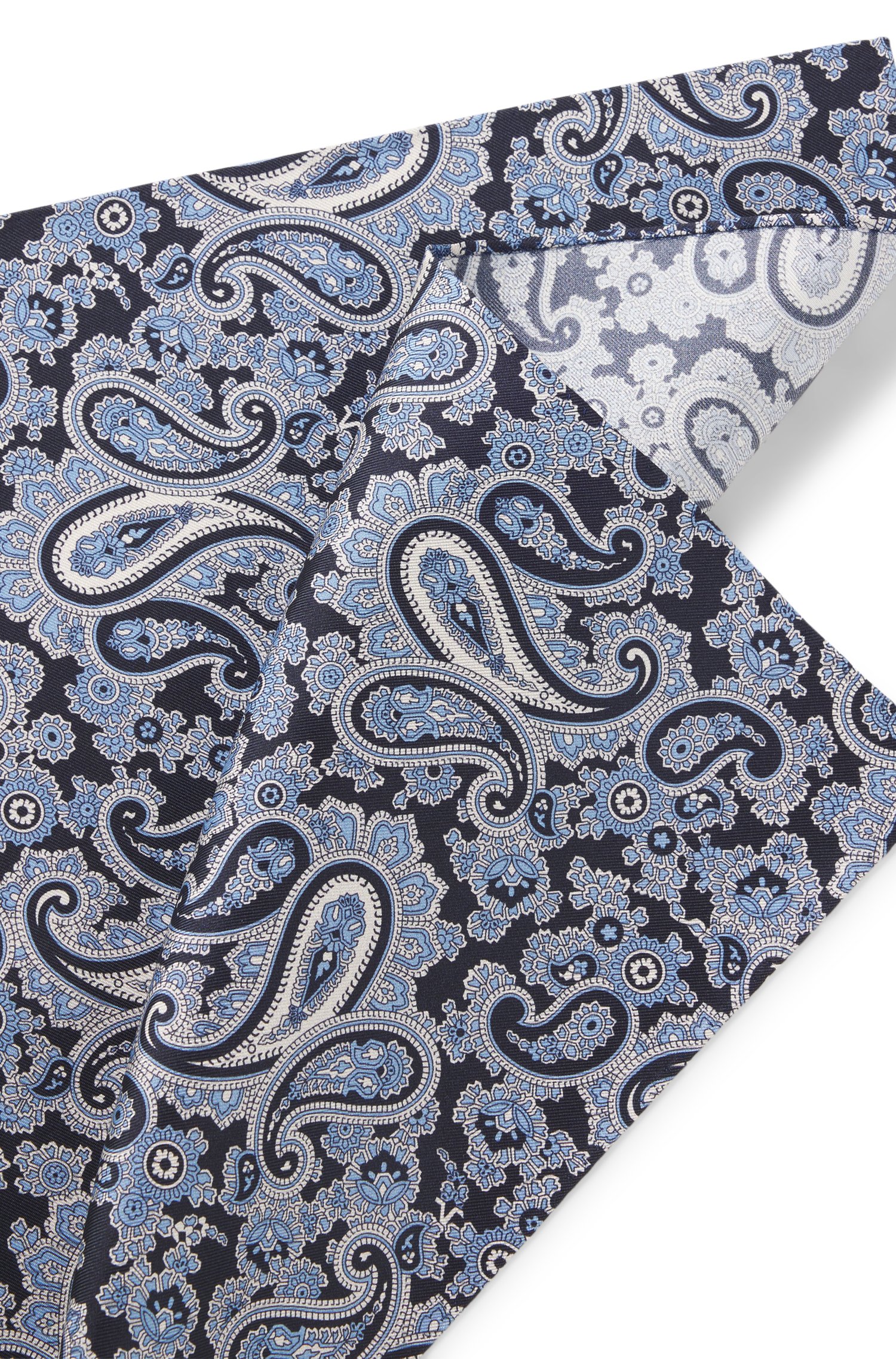 Boss Pocket square in pure silk with paisley print manschettknappar & slipsnålar herr – bild 3
