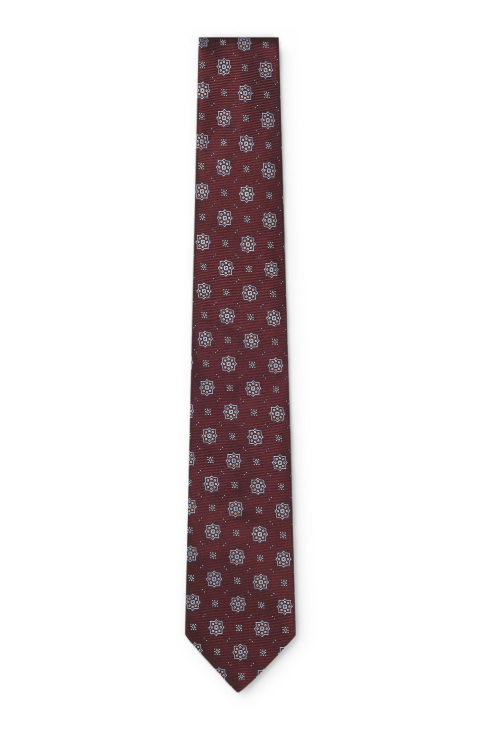 Patterned silk tie