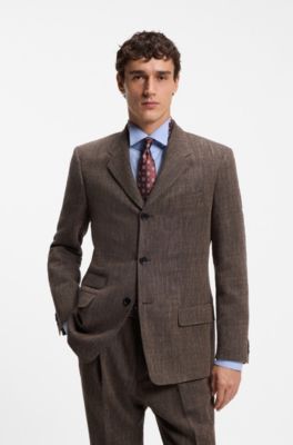 Patterned silk tie, Dark Blue
