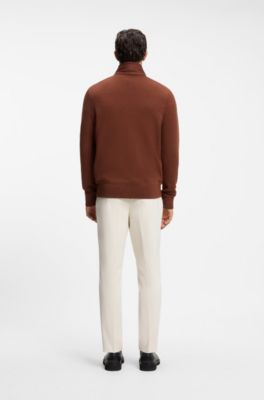 Padded-front jacket, Brown