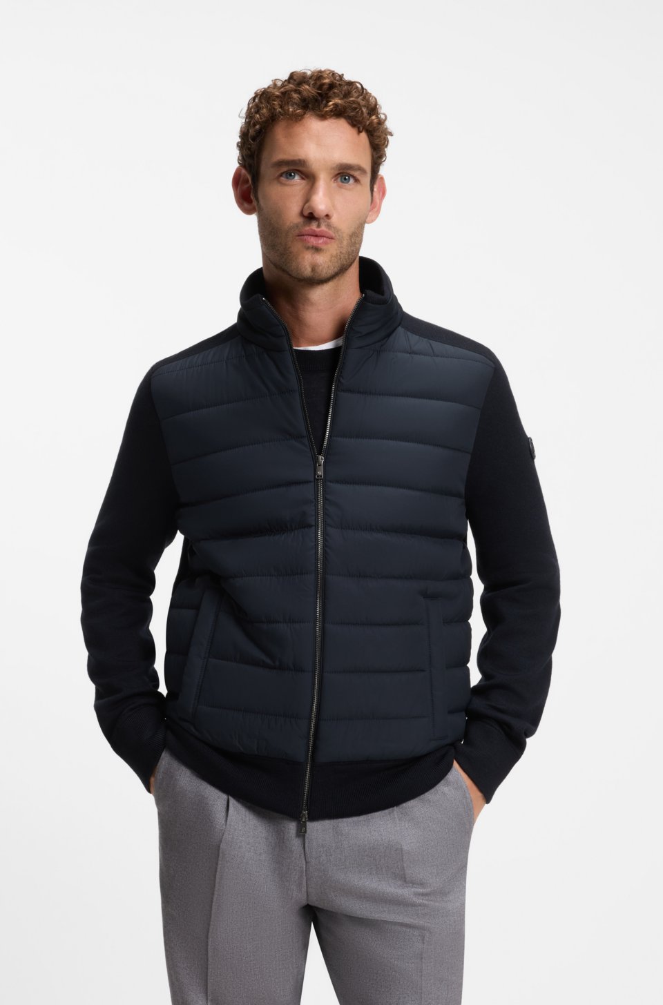 Padded-front jacket
