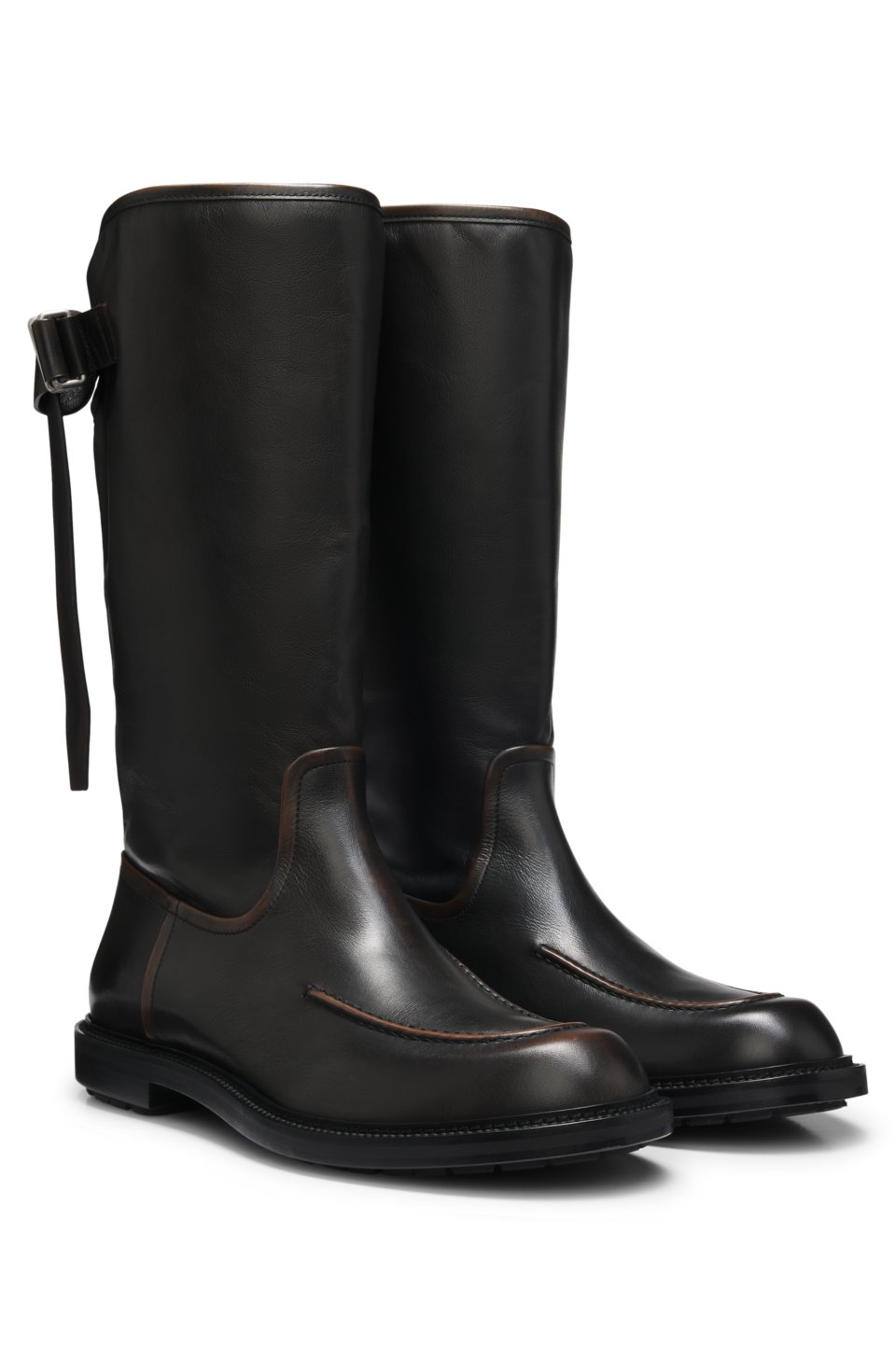 Leather boots