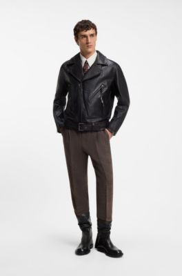 Leather boots, Black