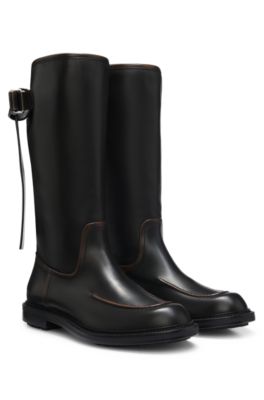 Leather boots, Dark Brown
