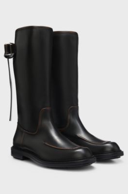 Leather boots, Dark Brown