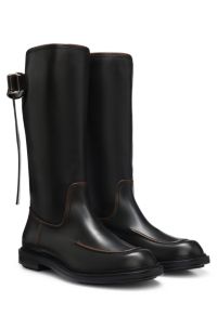 Leather boots, Dark Brown
