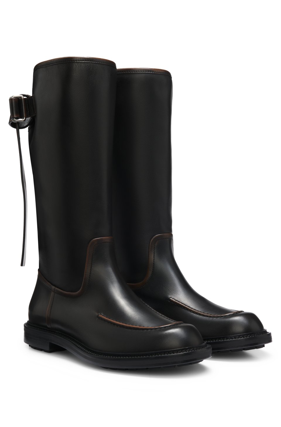 Leather boots