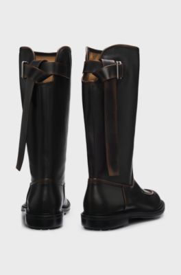 Leather boots, Dark Brown