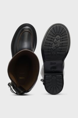 Leather boots, Dark Brown