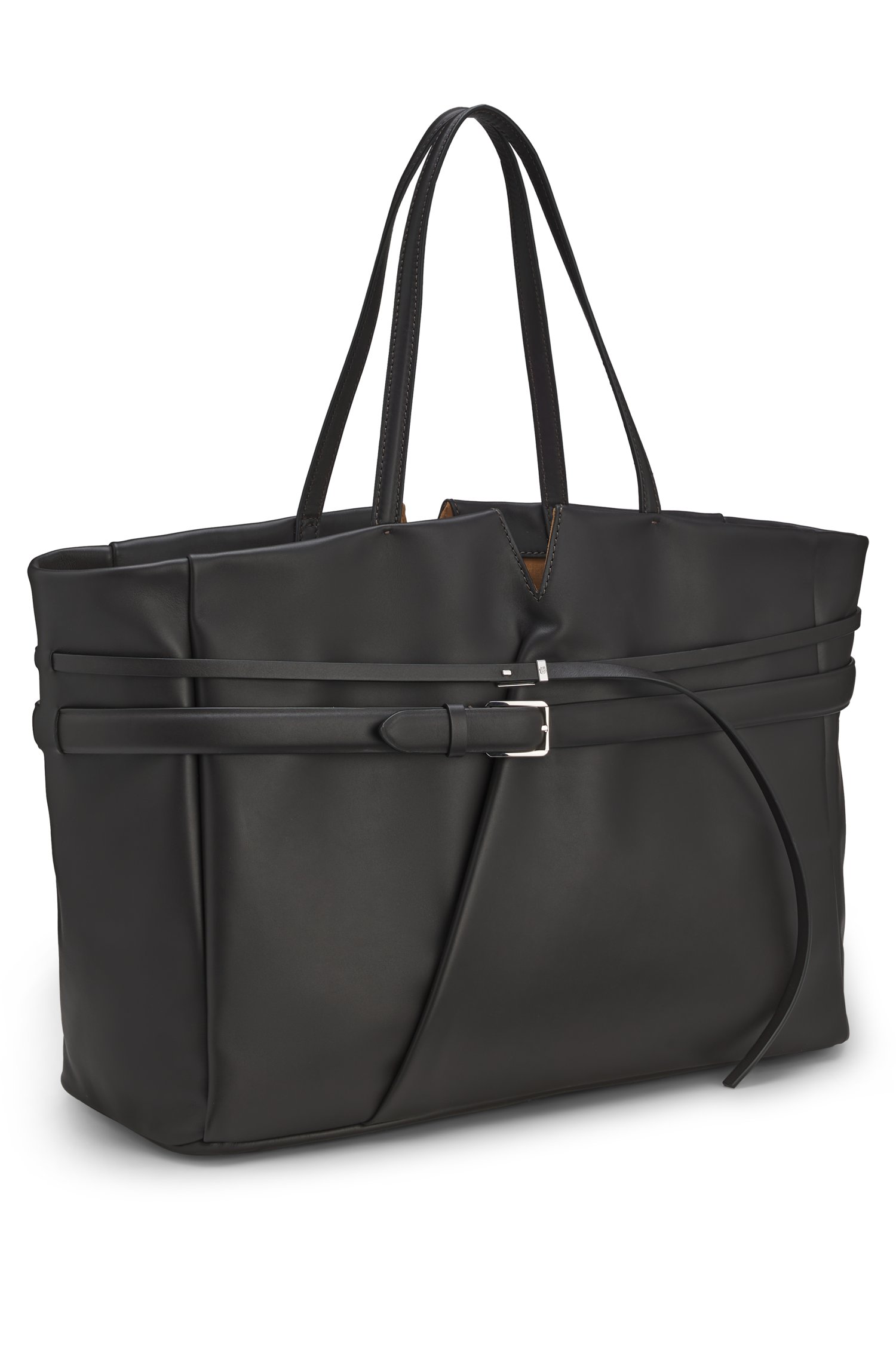 Boss Revers leather tote with double belt detail shoppingväskor & totes dam – bild 2