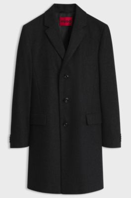 Cappotto in misto lana vergine, Grigio scuro
