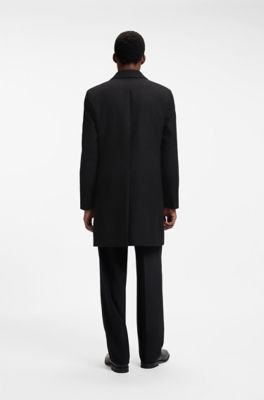 Cappotto in misto lana vergine, Grigio scuro