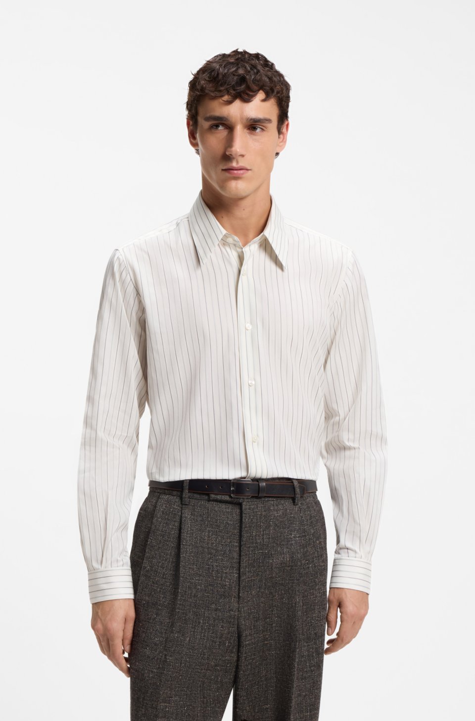 Slim-fit cotton shirt