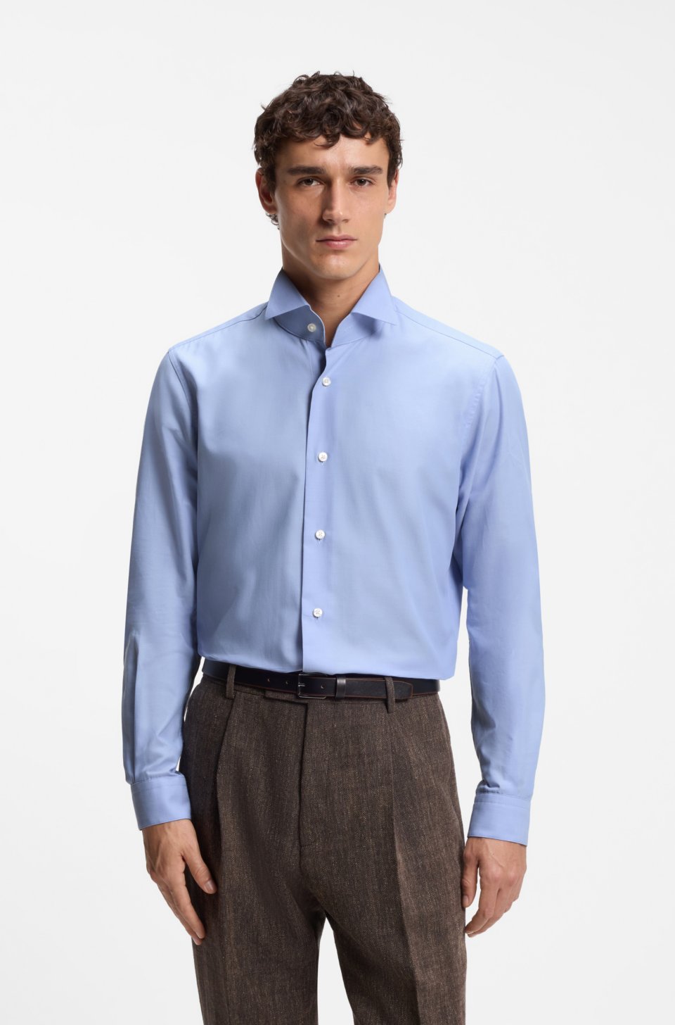 Slim-fit cotton shirt