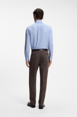 Slim-fit cotton shirt, Light Blue