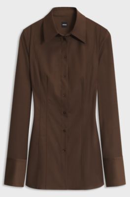 Camicia sagomata, Marrone