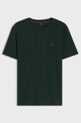 Understated T-shirt crafted from cotton, Dark Green